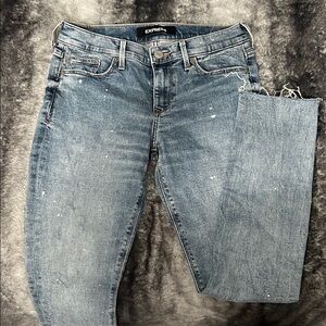 Express Distressed Blue Jeans